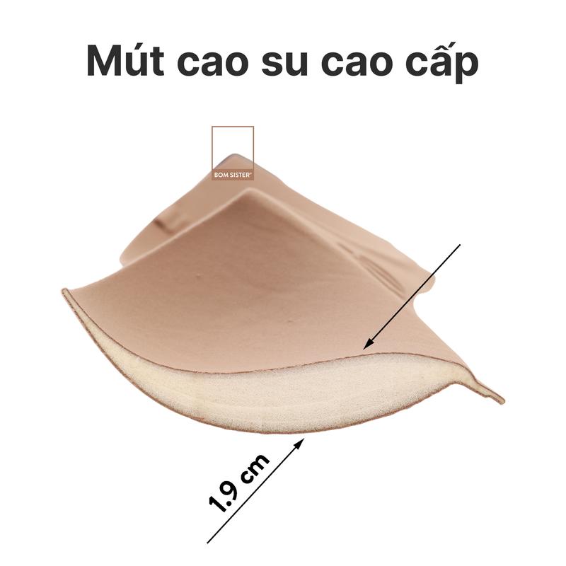 BOM Sister x Ngọc Trinh - Áo lót nữ không gọng cúp ngang, bra chất su cao cấp, mút nâng 1.9cm, thiết kế Women Summer 2024, A816 4