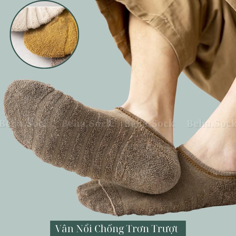 Set 10 Đôi Tất Vớ Lười Nam Thiết Kế Lớp Lông Dày Dặn 3