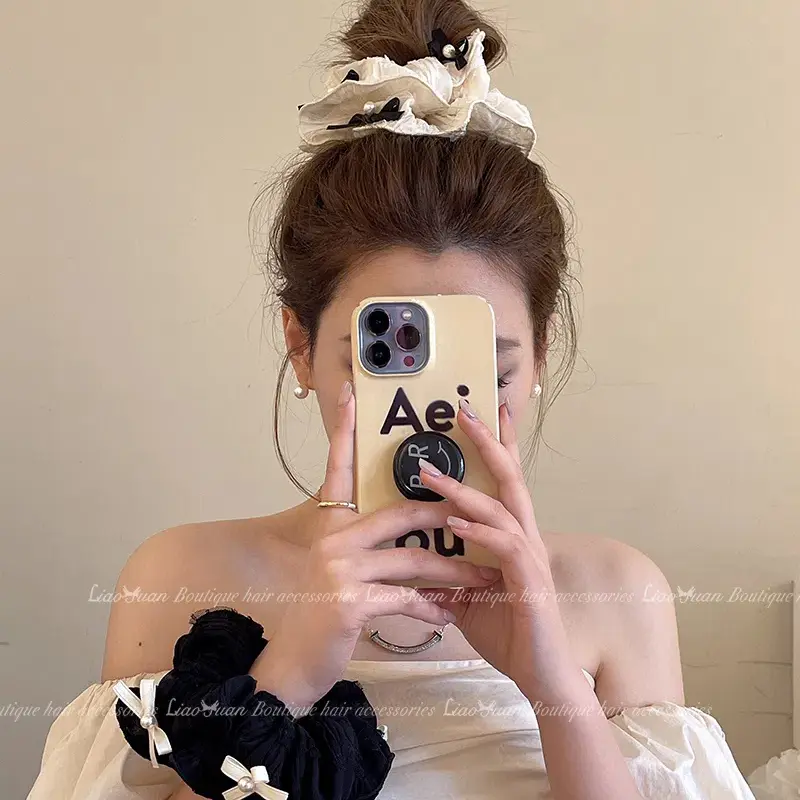 Scrunchie Dây Buộc Tóc, Phong Cách Múa Ba Lê Thanh Lịch, Dành Cho Nữ, Phong Cách Mới, Dây Buộc Tóc, Phụ Kiện Tóc Thời Trang Thun Women 3