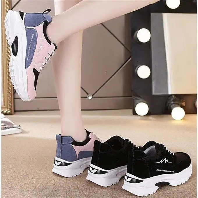 Giày Nữ, Đế Tăng Chiều Cao, Đế Mềm, Thoáng Khí, Thích Hợp Cho Tất Cả Các Mùa, Giày Nữ Mùa Đông, Dad Shoes, Thích Hợp Cho Học Sinh Nữ, Phong Cách Sneaker 6