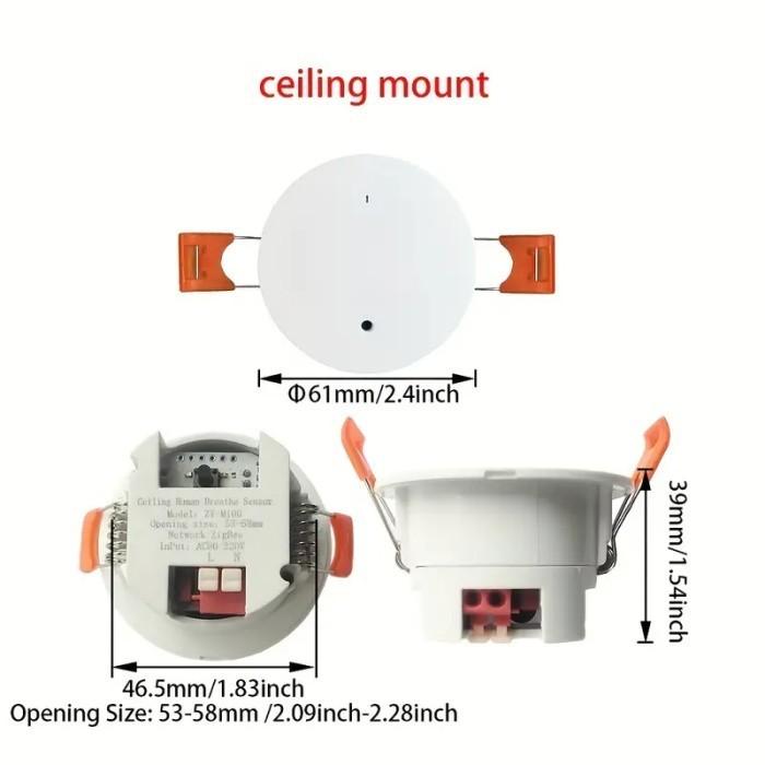 Tuya Zigbee Human Presence Detector, Luminance / Distance Detection