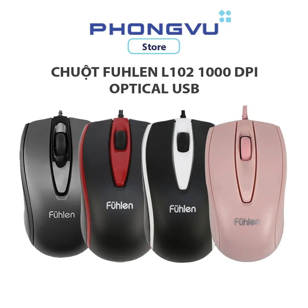 Chuột Fuhlen L102 1000 DPI Optical USB - Bảo hành 24 tháng