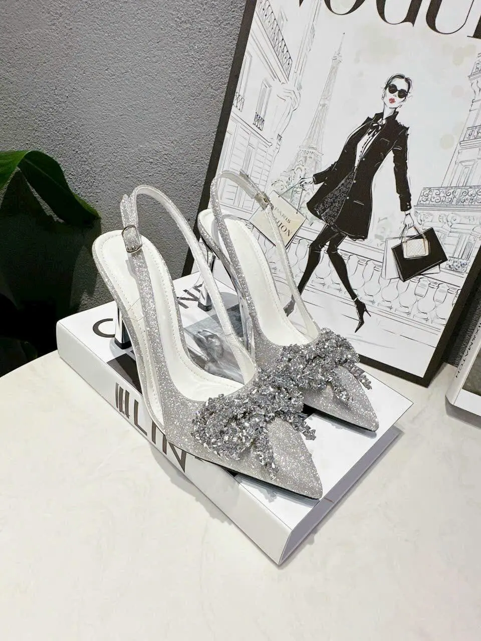 K7P. Sục quai hậu gót nhọn 7p kim sa nơ cao cấp( form chuẩn) Mũi nhọn Nữ DéP Shoes GiàY giay  7 phan