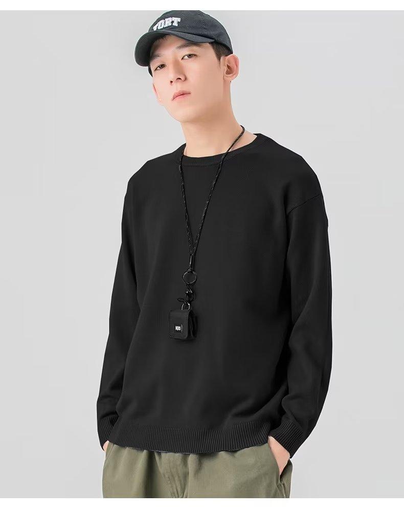 Product Introduction of ZOCI 2024 Áo Len Dệt Kim Cổ Tròn Mới Áo Dáng Rộng Thời Trang Phong Cách Hàn Quốc Cho Nam Menswear Shirt 23