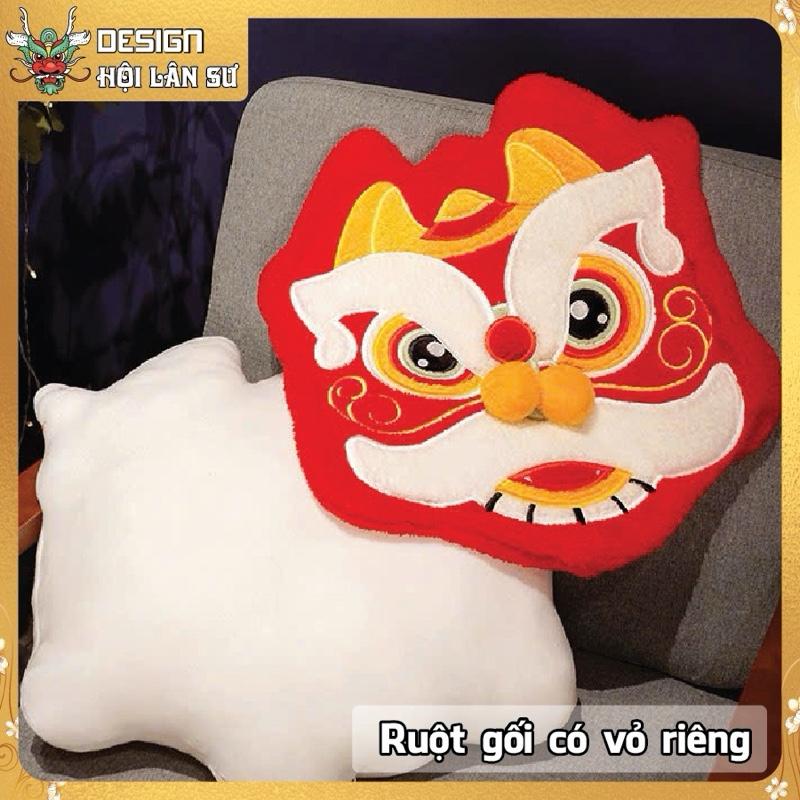 Gối ôm, tựa đầu hình đầu lân sư mang may mắn 2