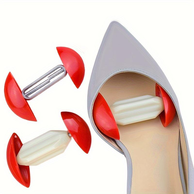 Product Introduction of [1Pair Adjustable Comfort Stretchers] 1Pair Adjustable Shoe Stretchers - Durable Plastic Mini Footwear Expanders for Comfort Fit 1