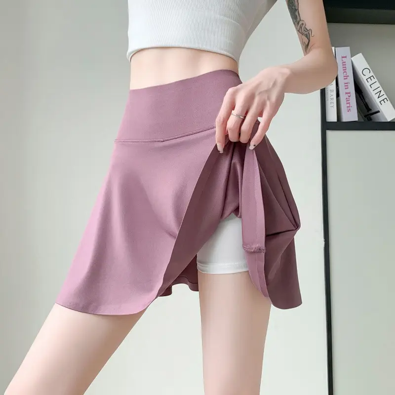 [ Fiery Sport ]   Fiery Sport | Rok Tenis Sport Wanita Dengan Celana Dalam Anti Tembus Bahan Nyaman High Waist Skort Pendek Untuk Golf & Workout ROK PENDEK 2