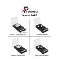 Gambar Fenyueer Timbangan Emas Digital Pocket Scale 0,001g Timbangan Elektronik Presisi USB Rechargeable - 50G/0.001G-USB+Bater dari Fenyueer Official Store Kab. Tangerang 5 Tokopedia