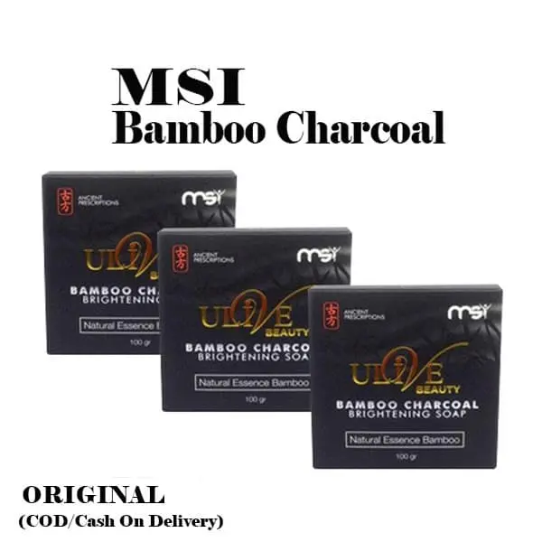 Bisa Cod Bayar ditempat sabun ulive paket 3 in 1 sabun bambo charcoal menghilangkan flek hitam sabun cuci muka 1