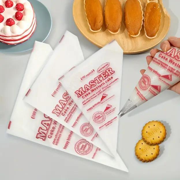 (50Pcs ) Plastik Segitiga Piping Papping Bag | Plastik Segitiga Tebal Buat Dekorasi Kue Cake Whipcream | Plastik Contong Penghias Kue | Plastik Buttercream Kue