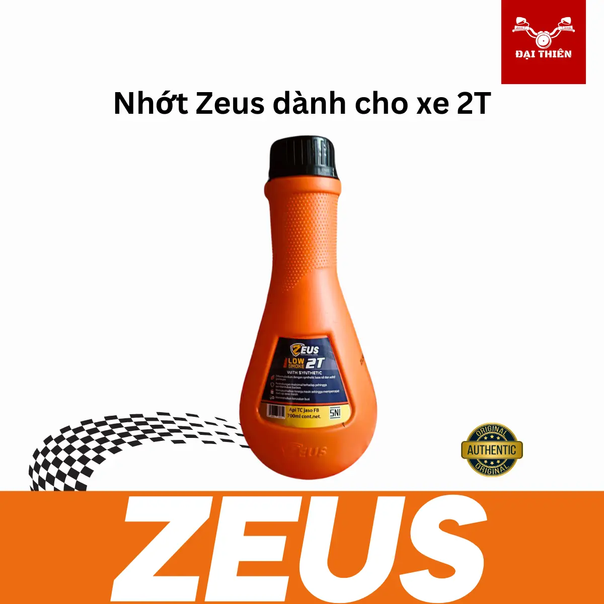 [Mẫu Mới 2024] Dầu nhớt ZEUS 2T (700mL) dành cho xe Sipo, Yaz - Dầu bán tổng hợp chất lượng cao, mùi dễ chịu không đụng hàng - Xuất xứ Indo
