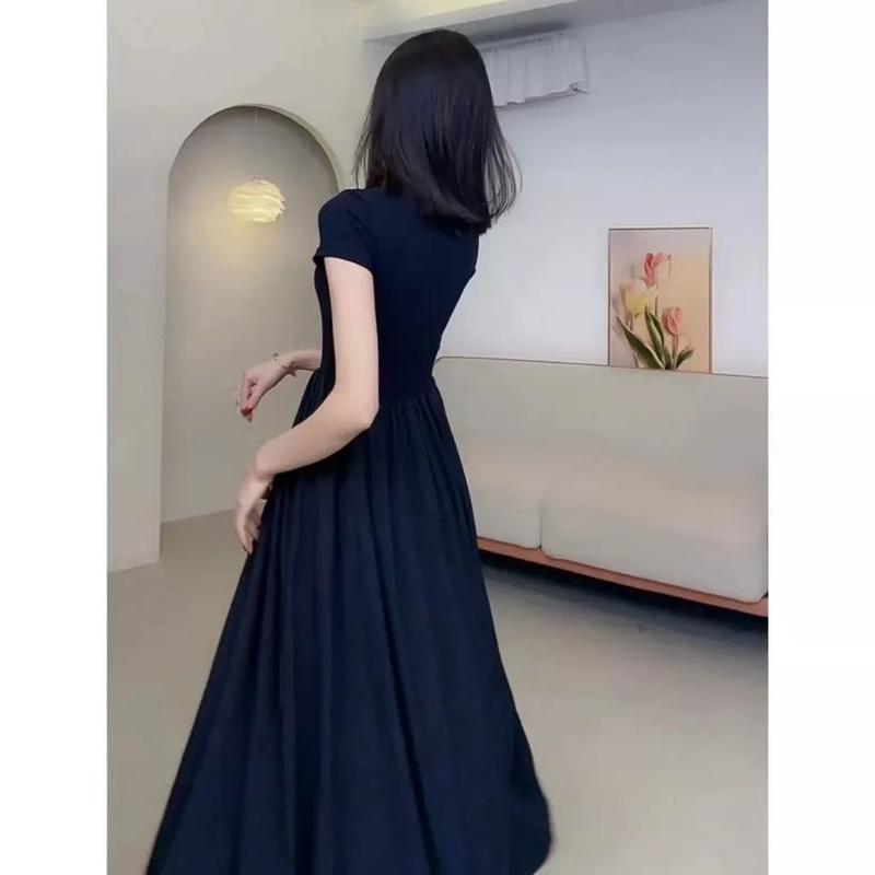 Product Introduction of TT108 Váy cổ vuông phối thô cộc tay vạt v váy xinh dễ thương Đầm Nữ Dress Women Kem Voan 13