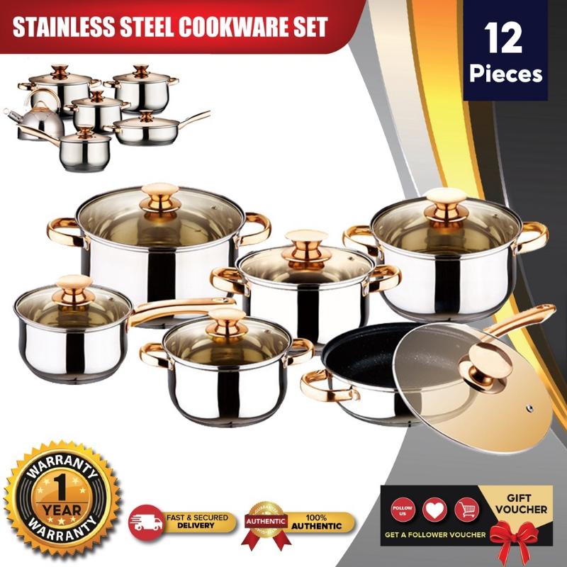 Product Introduction of COD 13-piece Kitchenware Cookware Set Non-stick Wok Soup Pot Frying Pan 006  Glass Lid  Cover Handles 18