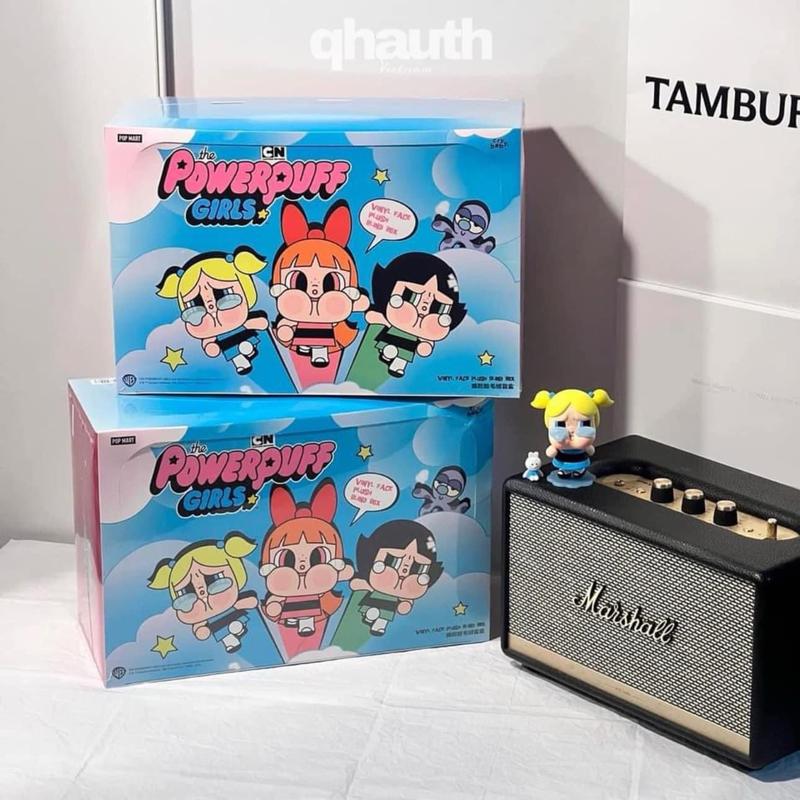 TMH - Móc Khoá CryBaby Powerpuff Girl chính hãng PopMart - Checkcard Thú Bông Women blind box cry baby