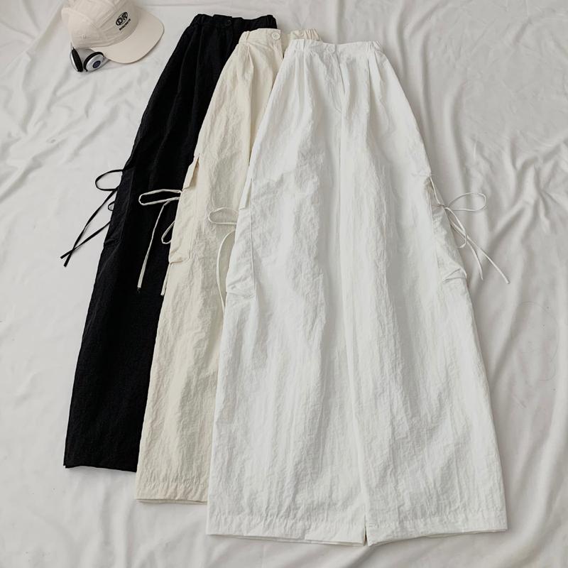 Quần vải dài ống rộng quần chất vải dù gió nhăn xịn - WALEI - 3151 - Jemcloset