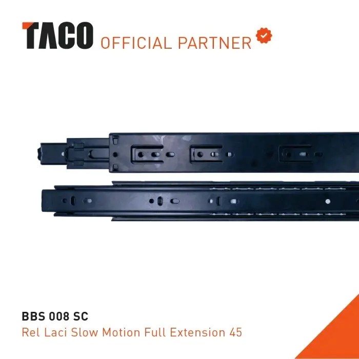 1 PASANG TACO Rel Laci Slow Motion Full Extension 45 - BBS 008 SC 2