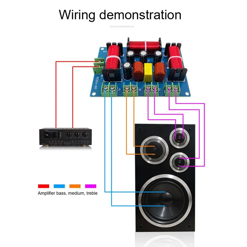 Bộ Chia Tần Số Âm Thanh Loa, Thiết Kế 4 Chiều, Crossover Loa Midrange + Bass, Thích Hợp Cho Loa Rạp Hát Gia Đình Nghe Nhạc Earphone 3