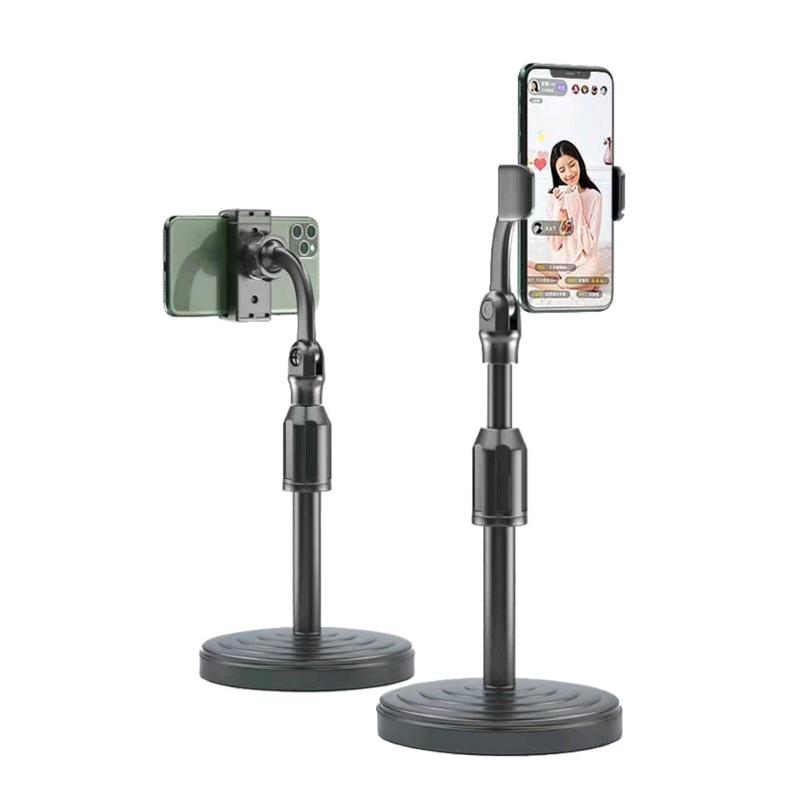 Giá đỡ điện thoại để bàn co dãn đầu kẹp xoay 360 độ Phụ Kiện Kem nhựa Trung Quốc - Thiết kế xoáy tròn với chân kẹp vững chắc tấm lót chống xước có thể gập gọn và mang theo mọi nơi