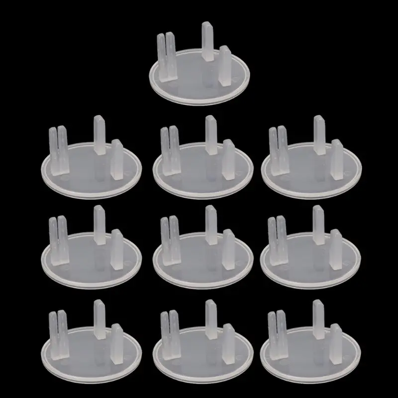 10X Transparent Child Safety Socket Covers Electrical Outlet Protectors Kid Proo