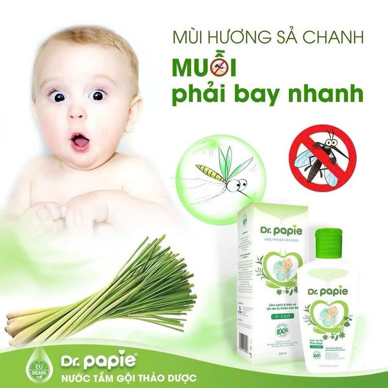 [Chính hãng] Nước tắm gội thảo dược Dr.Papie cho bé giúp dịu mát da, ngăn ngừa rôm sảy, mẫn ngứa 6