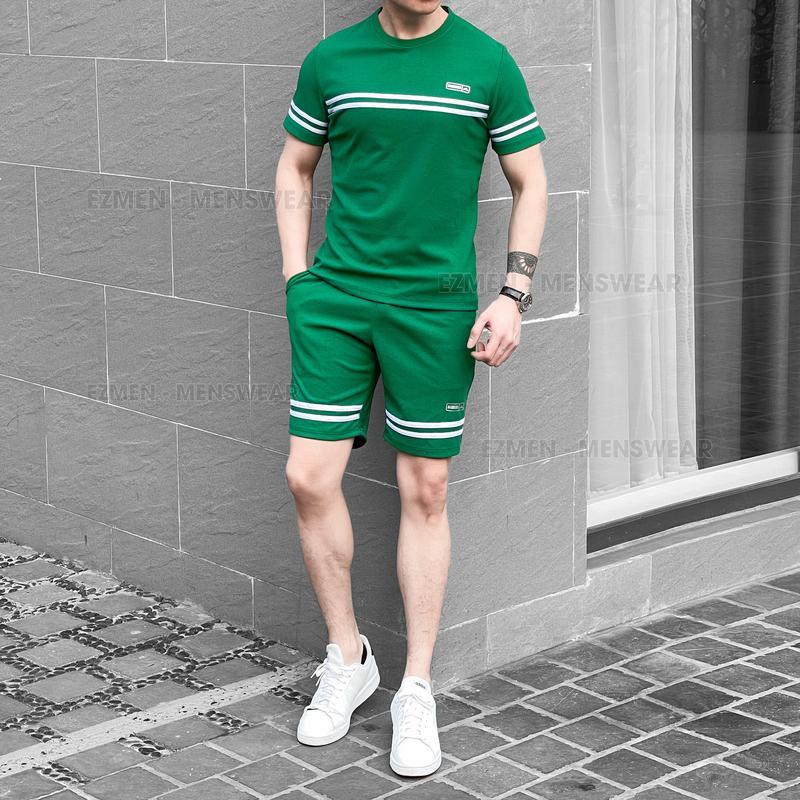 Bộ Quần Áo Mặc Nhà Thể Thao Nam Chất Tổ Ong Mùa Hè Phong Cách Cao Cấp 4