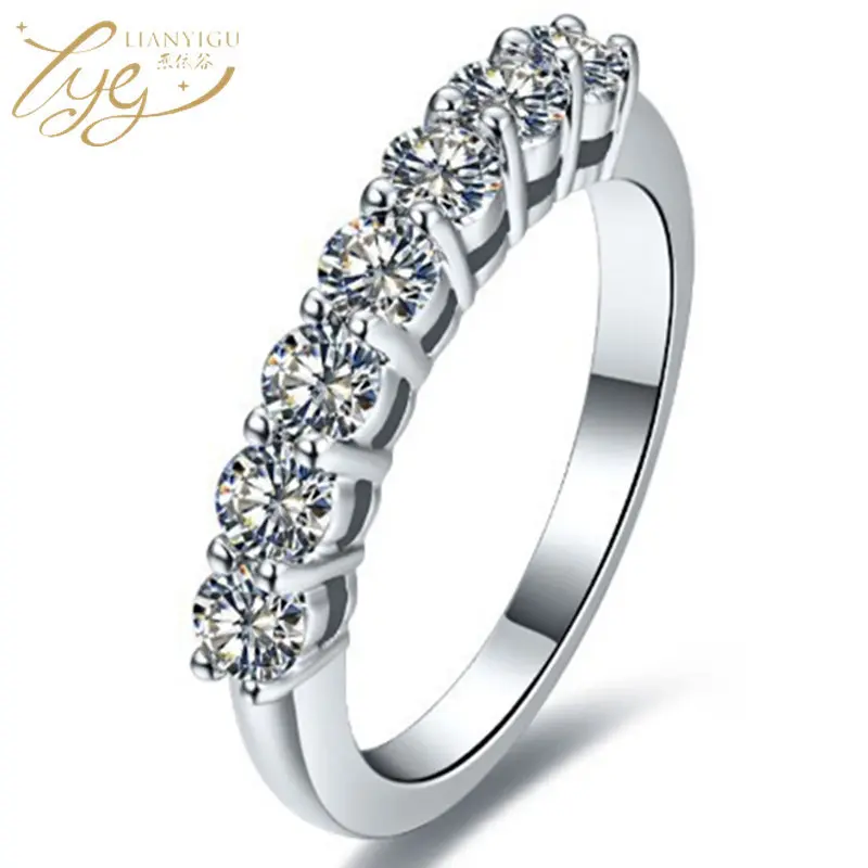 Fashion Row Diamond Ring Diamond in the Debris Women's Index Finger Joint Simulation Diamond Ring Korean Couple Vice Tail Ring Silver Accessories