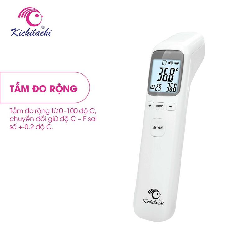 Nhiệt kế điện tử Kichilachi chính hãng kèm 2 pin 3