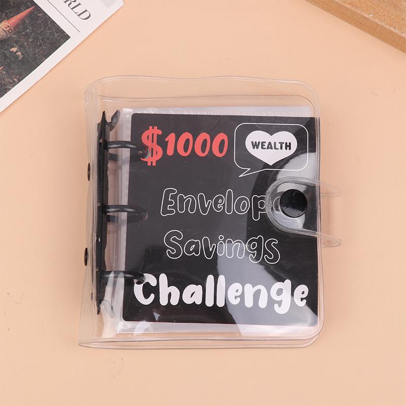 Product Introduction of Simple Mini Binder Money $150/300/500/1000 Savings Challenge Binder Cash Budget Storage Book Budget Binder With Cash Envelopes 33
