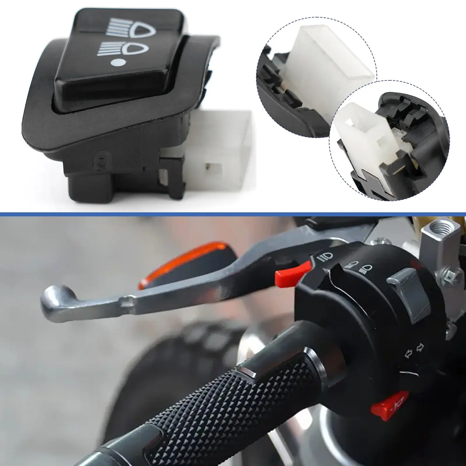 Đèn pha xe máy, Thiết kế khâu 3 chiều, Thích hợp cho Honda TRI