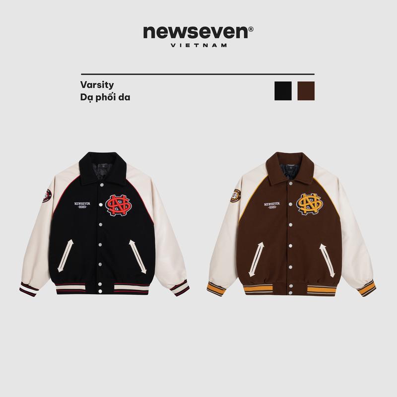 Áo Khoác Varsity NEWSEVEN Color Block Form Boxy AKVS.272