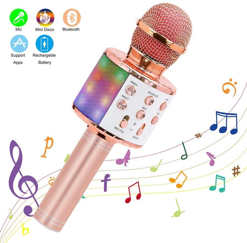 Product Introduction of Micro Karaoke Không Dây, Loa Cầm Tay Bluetooth, Máy Nghe Nhạc KTV Gia Đình, Có Đèn LED Nhảy Múa, Chức Năng Ghi Âm, Thích Hợp Cho Trẻ Em 14