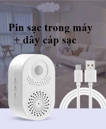 Chuông báo khách báo động chống trộm cảm ứng hồng ngoại không dây thông minh 4