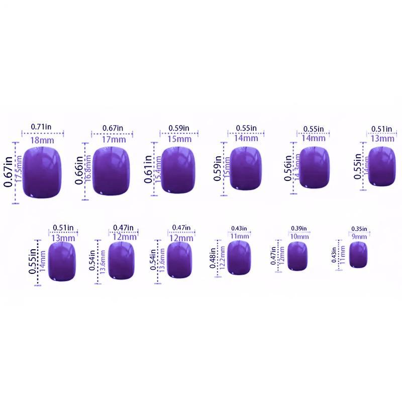 Glitter Smudge Fake Nails, 24pcs Glossy Irregular Shaped Short Press on False Nails & 1 Sheet Tape & 1 Count Nail File for Women & Girls DIY Nail Art, Effortless Manicure Set, Christmas Gift 1