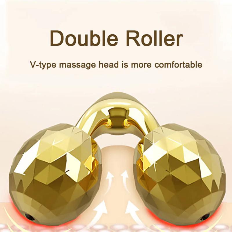 Product Introduction of 24K Gold Energy Beauty Bar 3D Facial Vibration Massager Face Anti Aging Skin Tighten Roller Reduce Wrinkle Lifting Skin Stick 21