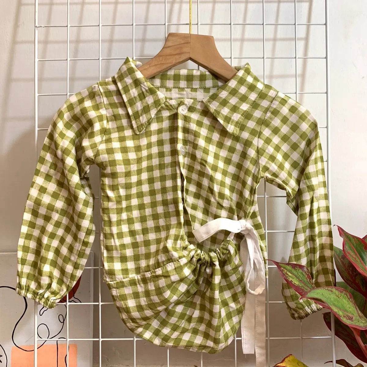 Lokawear | Kemeja gaysa atasan anak perempuan lengan pajang