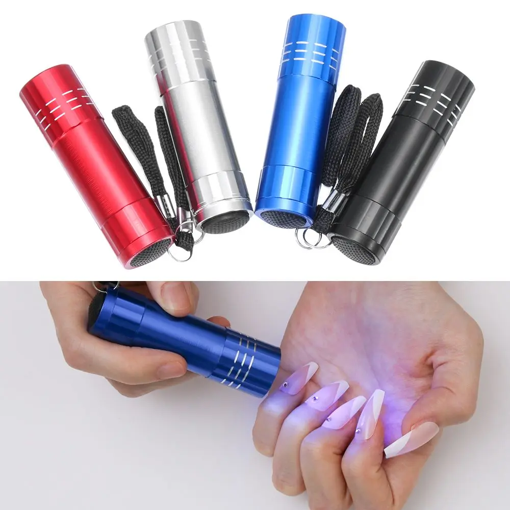 Portable 9 LED Lights UV Lamp Nail Dryer Manicure Tool Flashlight Manicure Flashlight