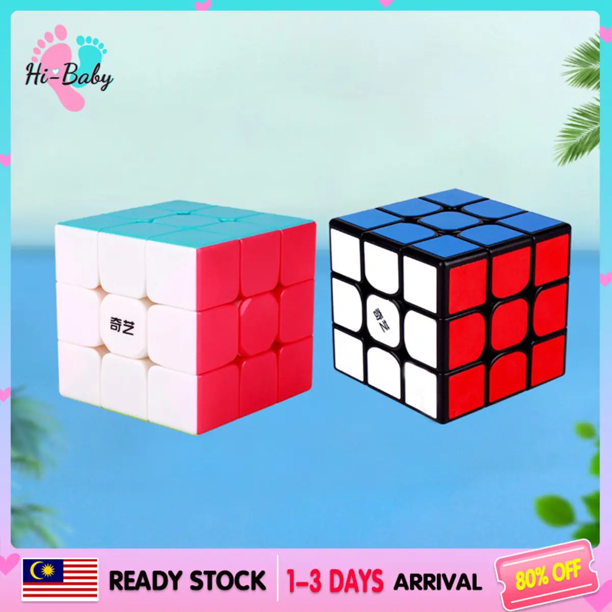 3x3 Magic Cube Stickerless Puzzle Kids Children Toys Friends Friends