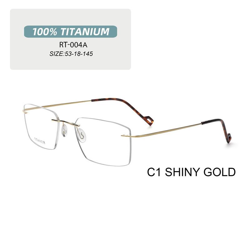 Product Introduction of Shile Replica RT-004-A Business Rimless Pure Titanium Optical Glasses Frame No Hinge Super Elastic Made in Shenzhen 8