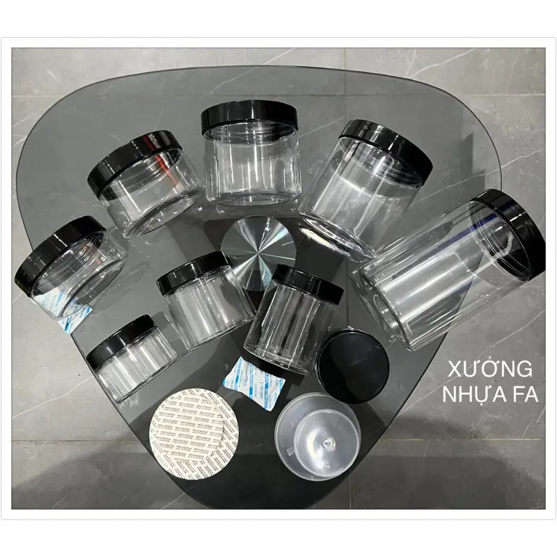 ( seal Lót ) HỘP PET NẮP NHÔM BẠC / VÀNG / HỒNG - HỦ NHỰA TRONG SUỐT 1kí / nửa kí  500g đựng thực phẩm 5