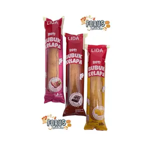 Roti Gulung LIDA {ECERAN} Ukuran JUMBO Roti VIRAL Taburan Bubuk Kelapa Dengan Isian Selai LUMER Tersedia Semua Varian Rasa JAMINAN PUAS