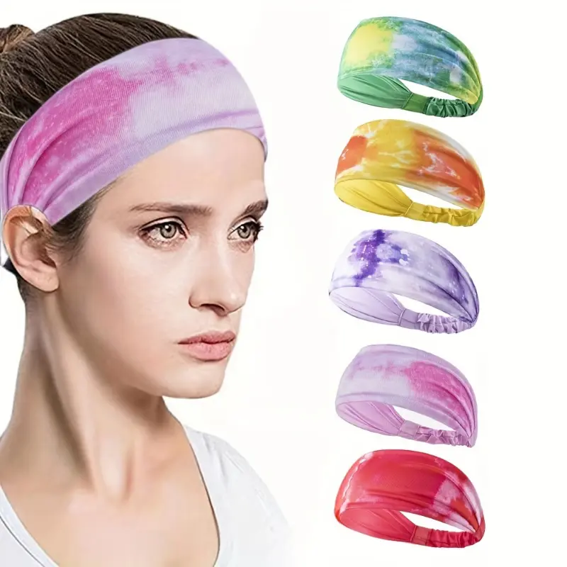 Cloud Pattern Unisex Sports Headband, Sweat-proof, Breathable And Comfortable Fabric Headband, Suitable For Outdoor Sports And Fitness 5
