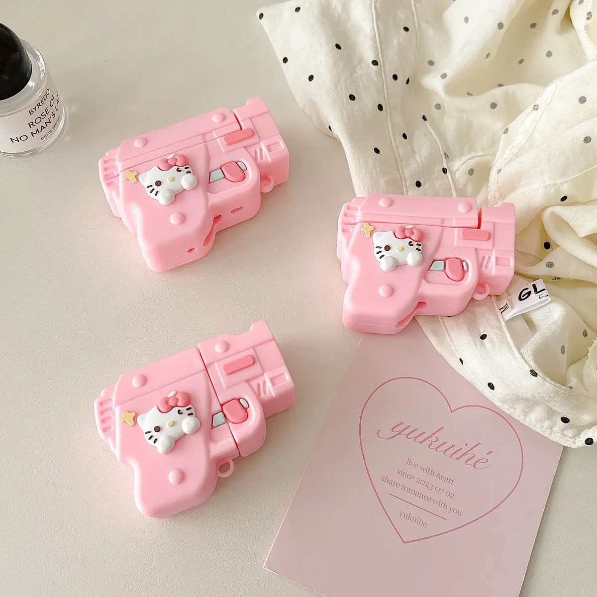 Silicone Korean and Japanese Style Bowknot Cat AirPods 3 Case Pro 2 Bluetooth 1/2 Generation Earphone Cover Anti-drop