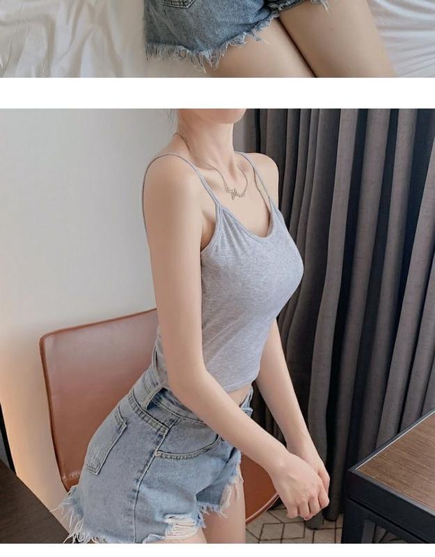 Product Introduction of Twisted Beauty Back Sling Vest Women's Summer Bottoming Shirt Outer Wear Inner Wear Backless Short Top 6