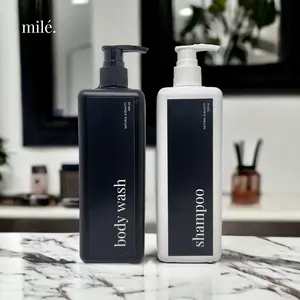 REFILL BOTOL PUMP 500 ML WARNA PUTIH KOTAK AESTHETIK FREE STICKER / BOTOL SABUN REFILL PUMP LOTION MINIMALIS 500 ML PUTIH/HITAM DOFF