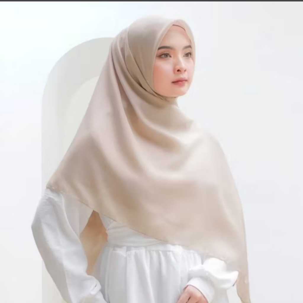Hijab Segiempat jumbo AL-Mahira Paris premium syari 140x140cm jahit tepi rapi halus tidak nerawang