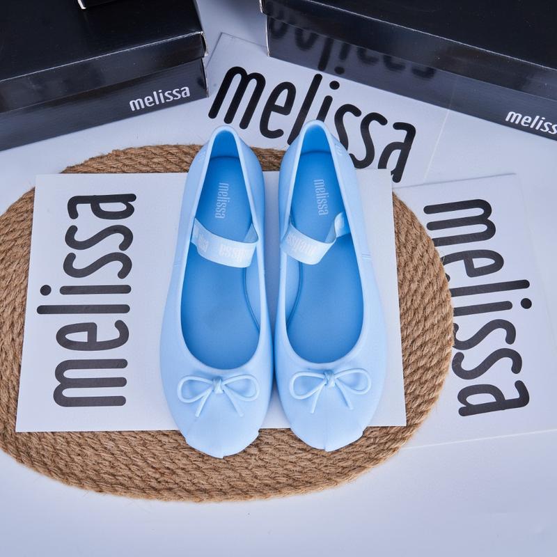 Product Introduction of Fashion Casual 2023 New Melissa Bowknot Pointed Toe Ballet Shoes Niche French Style Evening Flat Beach Shoes 6
