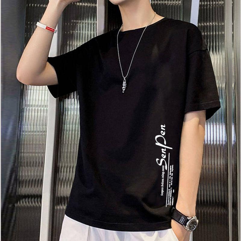 Áo Thun Nam Ngắn Tay, Phổ Biến, Hợp Xu hướng Mùa Hè, Phong Cách Hàn Quốc, Mỏng Vừa Vặn, Áo Lớp Nền Quần Áo, Cỡ Lớn, Thích Hợp Cho Nam Thanh Niên 2