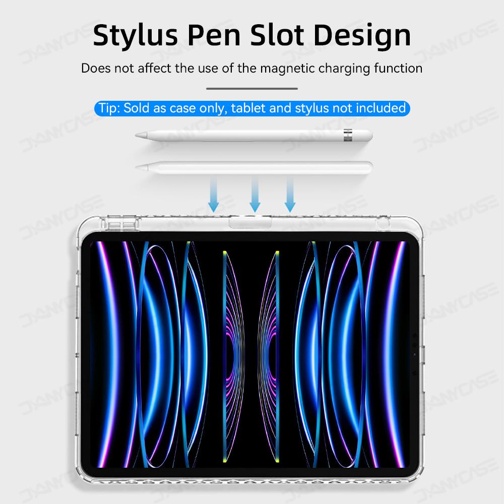 DANYCASE Y-shaped Clear Case for iPad 11th 10th Gen Air 6th 11 inch M3 2025 Pro 13 M4 9th 8th 7th Gen 10.2 Air5 Air4 10.9 6th 5th Pro 11 12.9 Mini 7 6  Air 11" M4 2026 Casing Cover with Pencil Holder Tab