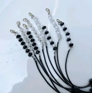 3 pc/6 pc Kalung Masket Crystal Strap Mask Hijab 2in1 Tali Masker