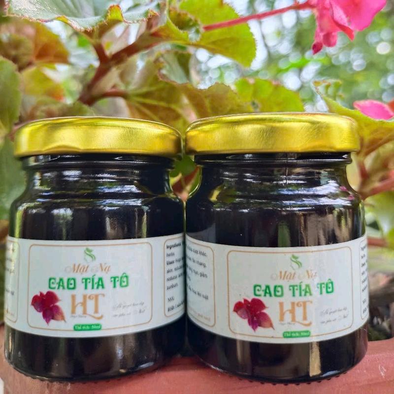 2 cốt đậm đặc mặt nạ Cao tía tô  tỏi đen  50 ml và mật ong. tặng 1 cây cọ